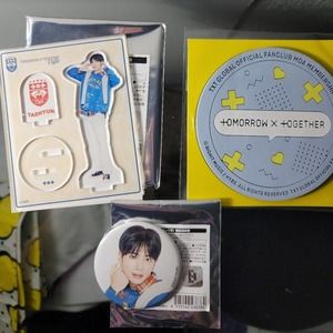 TXT Cafe Taehyun acrylic stand and badge kpop